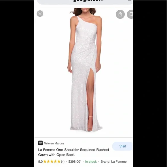 La Femme Dresses Elegant White Sequin Gown Poshmark